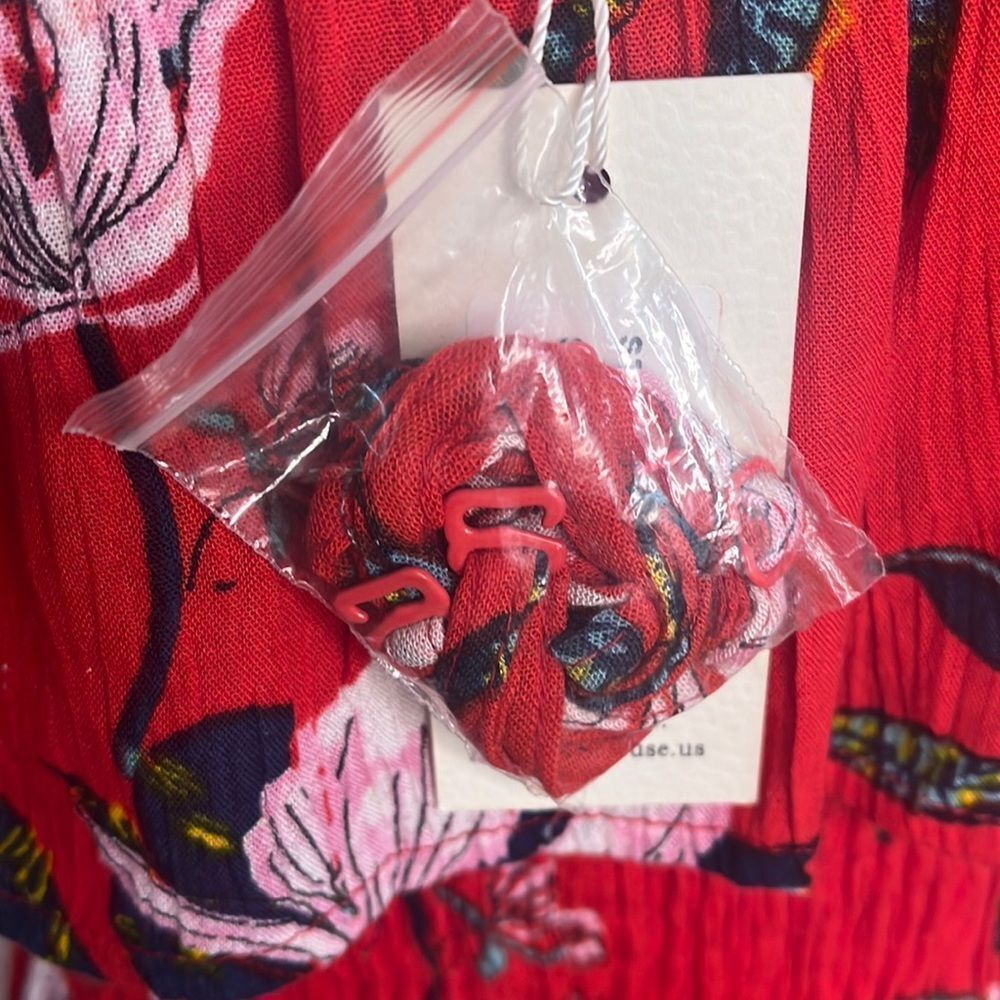 Red Floral Maxi Dress - Picture 3 of 5